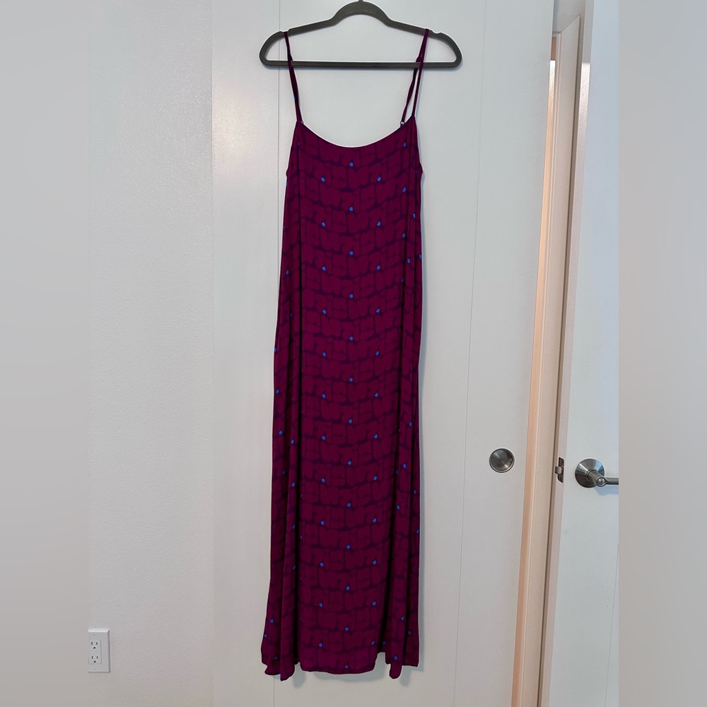 BNWT Fighting Eel Ava Sky Dress Ohia Long Berry Hokkaido Stone